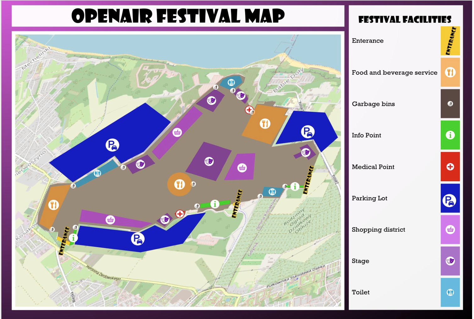    Map of the festival
